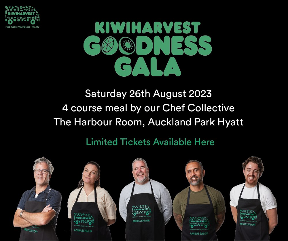 KiwiHarvest Goodness Gala event flyer